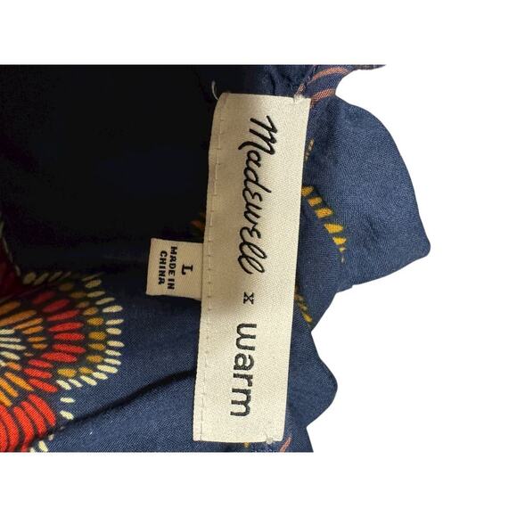 Madewell+Warm Top Size L Floral Ruffle Top - Picture 3 of 8